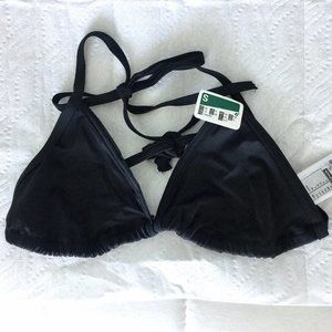 Black Triangle String Bikini Top